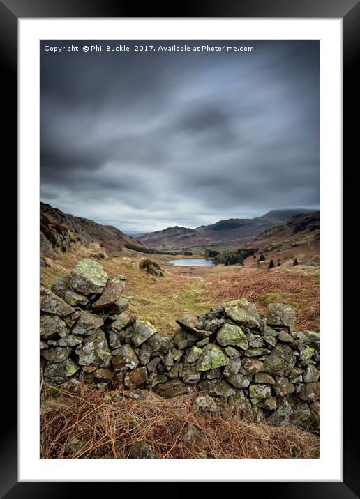 Side Pike to Blea Tarn Framed Mounted Print by Phil Buckle