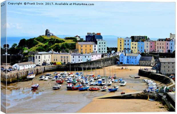 A view of the magnificent Tenby Harbour Canvas Print by Frank Irwin