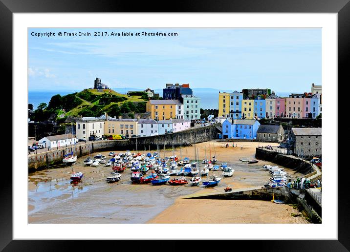 A view of the magnificent Tenby Harbour Framed Mounted Print by Frank Irwin
