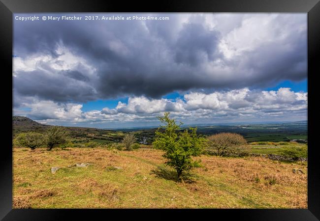 View to Dartmoor Framed Print by Mary Fletcher