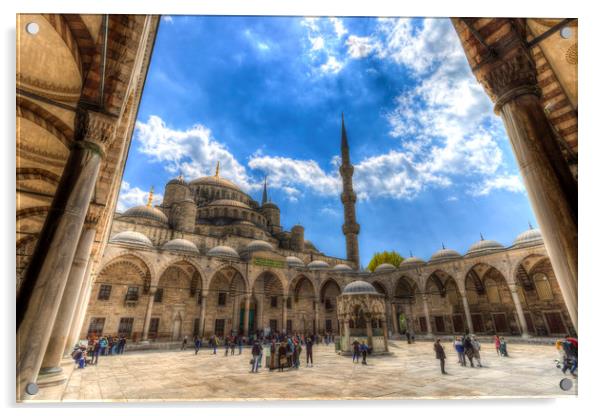 The Blue Mosque Istanbul Acrylic by David Pyatt