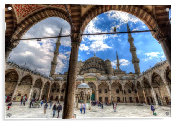 The Blue Mosque Istanbul Acrylic by David Pyatt