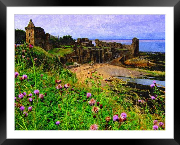 down at st.andrews saint andrews Framed Mounted Print by dale rys (LP)
