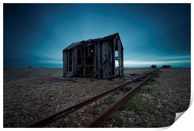 Dungeness Shack - long exposure Print by mark leader