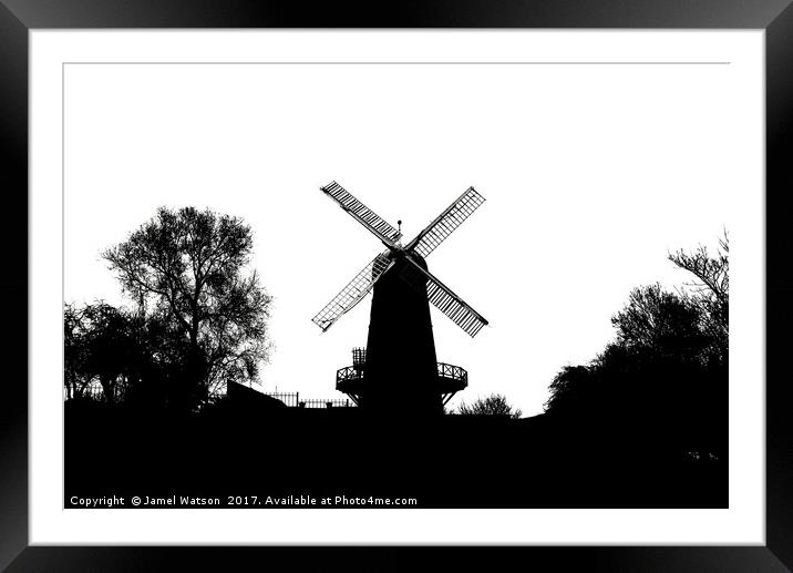 Green's Windmill Framed Mounted Print by Jamel Watson