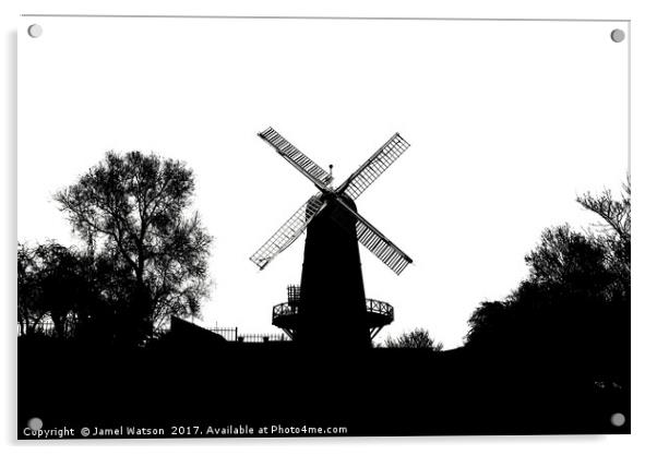 Green's Windmill Acrylic by Jamel Watson