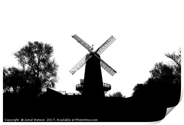 Green's Windmill Print by Jamel Watson