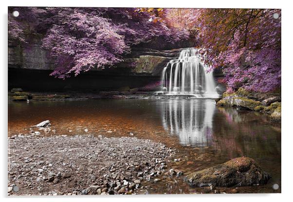 Fantasy Falls - West Burton Acrylic by Steve Glover