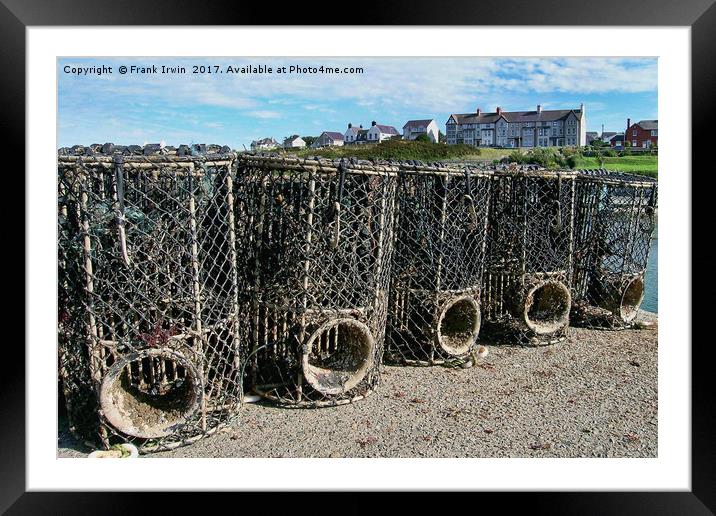 Lobster pots at Caemis Bay, Anglesey Framed Mounted Print by Frank Irwin