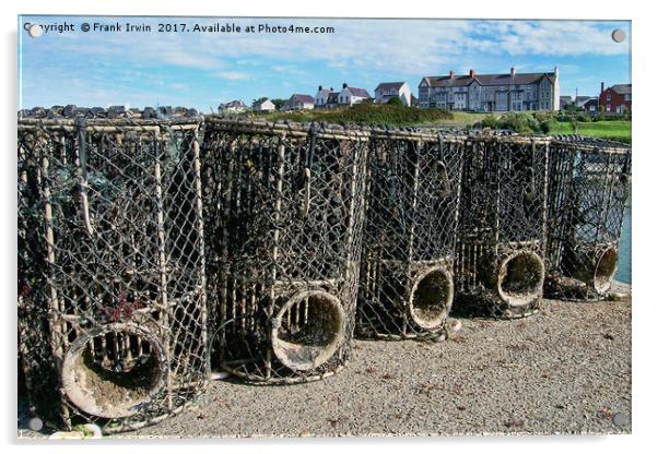Lobster pots at Caemis Bay, Anglesey Acrylic by Frank Irwin