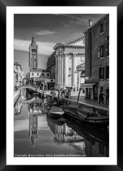 Rio de San Barnaba, Venice Framed Mounted Print by Ian Collins