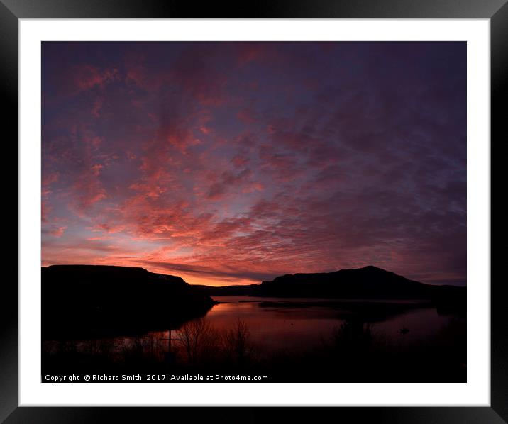   Red dawn from Rockview.                          Framed Mounted Print by Richard Smith