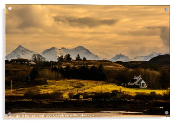 House beside the head of Loch Treaslane Acrylic by Richard Smith