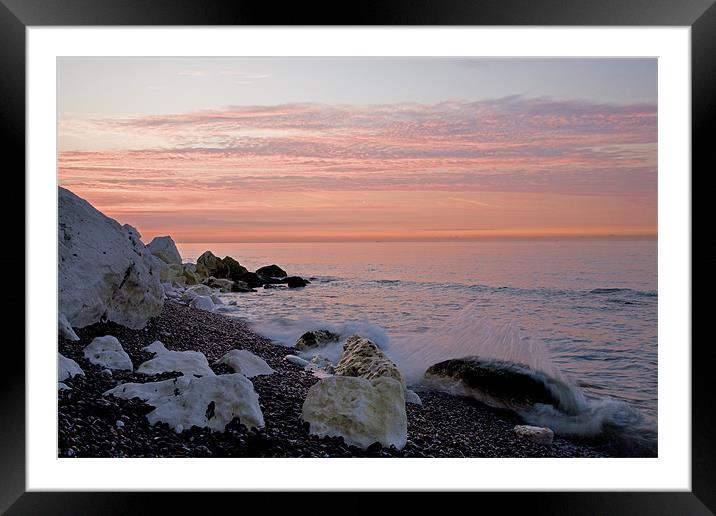 Sunrise at the White Cliffs of Dover Framed Mounted Print by Ian Middleton