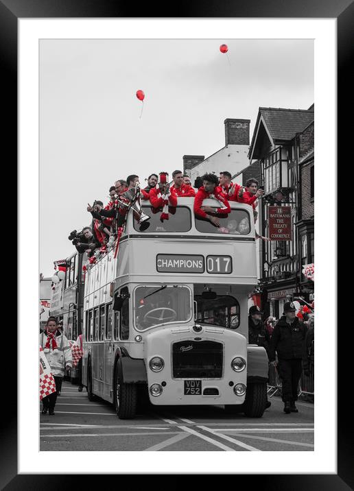 Lincoln City FC - Open top bus celebrations Framed Mounted Print by Andrew Scott