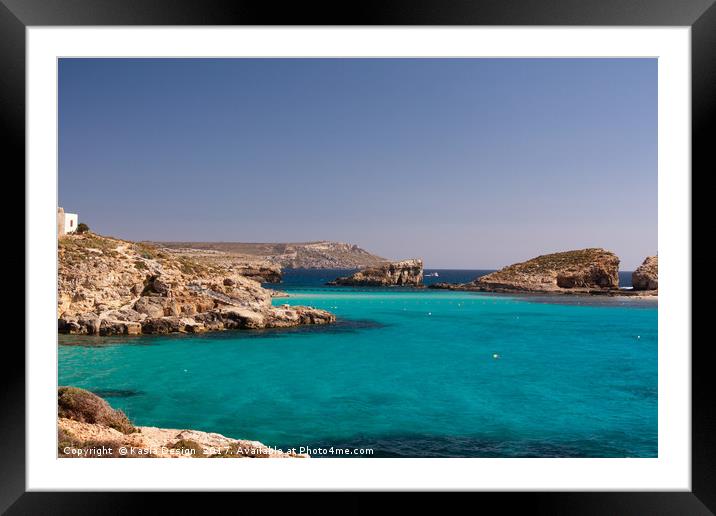 Blue Lagoon, Comino, Republic of Malta Framed Mounted Print by Kasia Design