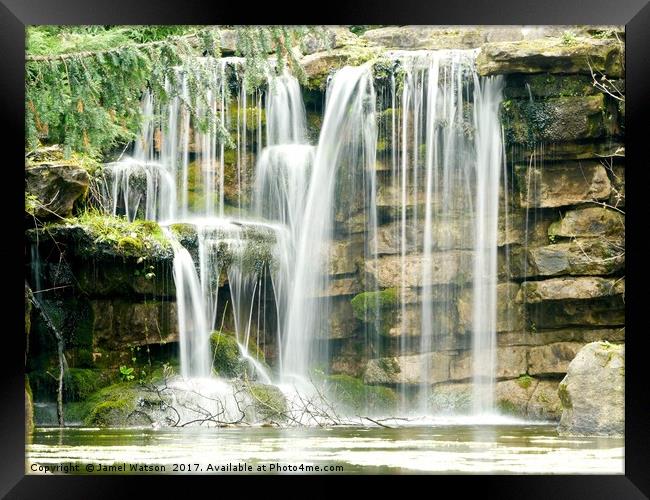 Highfields Waterfall Framed Print by Jamel Watson