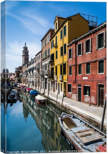 Rio de San Barnaba II, Venice Canvas Print by Ian Collins