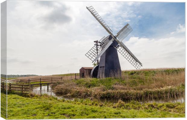 Idyllic Windmill Haven Canvas Print by Kevin Snelling
