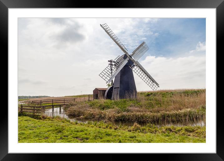 Idyllic Windmill Haven Framed Mounted Print by Kevin Snelling