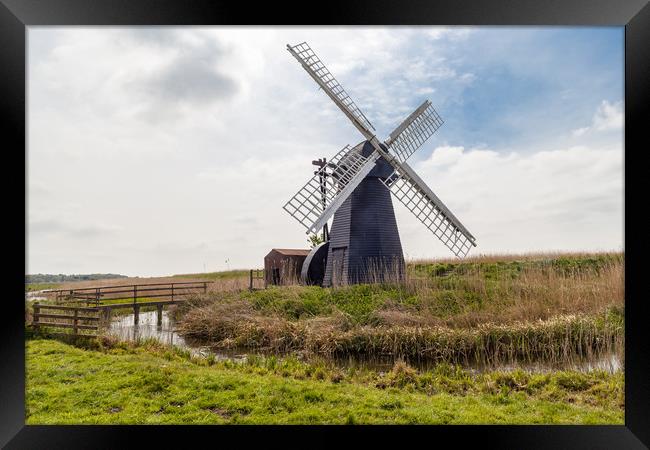 Idyllic Windmill Haven Framed Print by Kevin Snelling