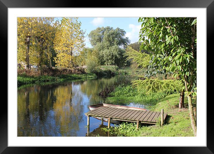 Still waters at Coltishall Framed Mounted Print by Andrew Cummings