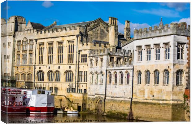 York City Guildhall river Ouse Canvas Print by Robert Gipson