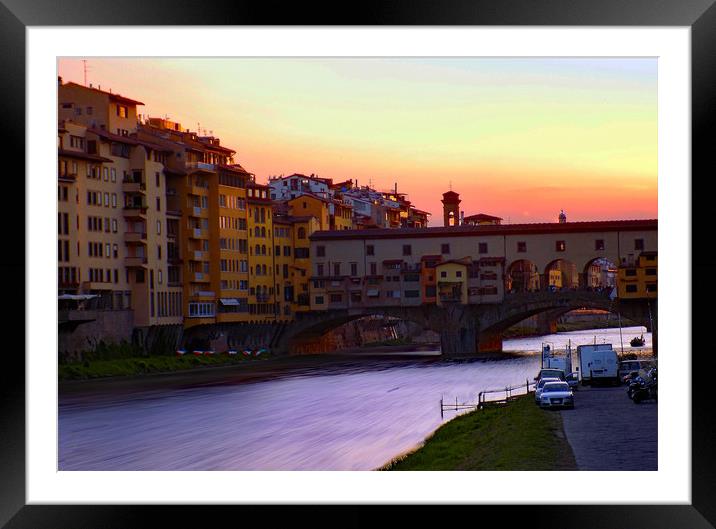 ponte vecchio firenze Italy Framed Mounted Print by paul ratcliffe