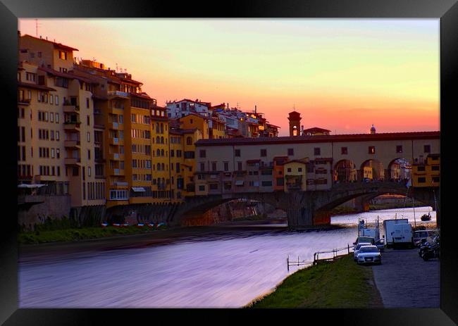 ponte vecchio firenze Italy Framed Print by paul ratcliffe