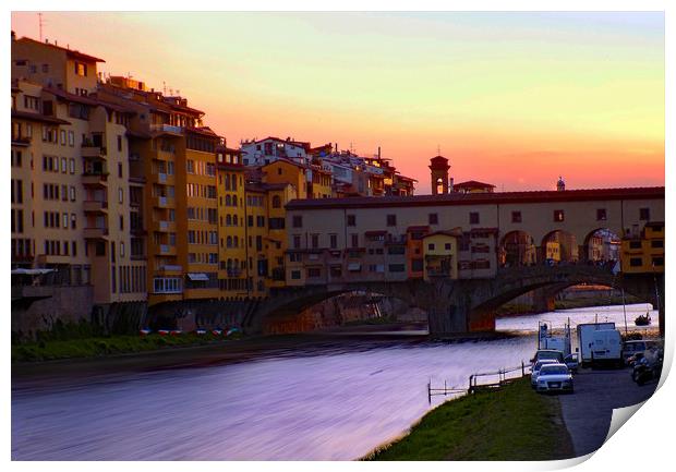 ponte vecchio firenze Italy Print by paul ratcliffe