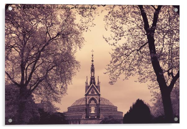 Albert Memorial & Royal Albert Hall Acrylic by Chris Harris