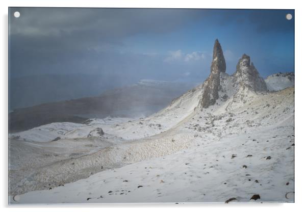 Old Man of Storr Winter Sunrise  Acrylic by James Grant