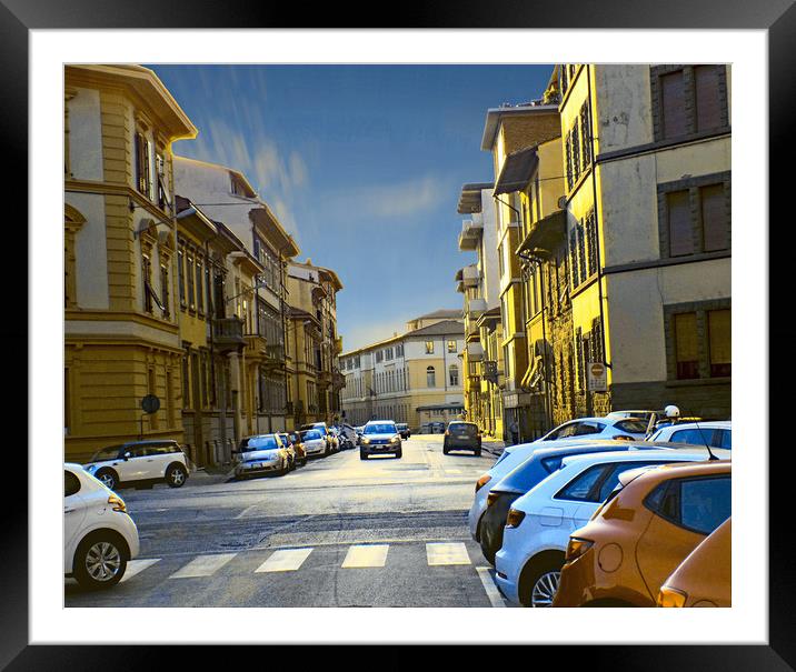 Italian street scene Framed Mounted Print by paul ratcliffe