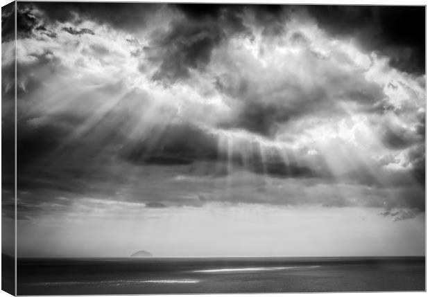 Ailsa Rays - Mono Canvas Print by Gareth Burge Photography