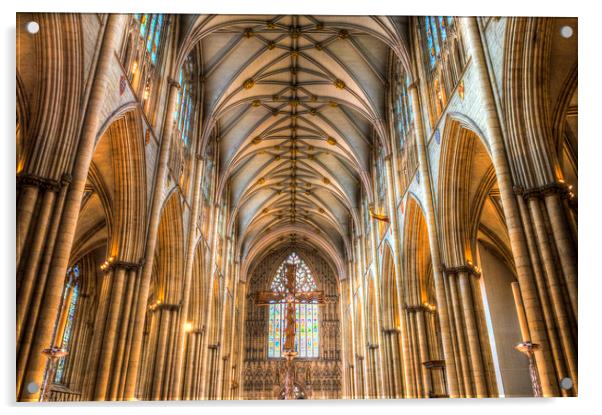 York Minster Cathedral Acrylic by David Pyatt