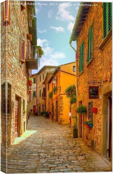 Montefioralle Canvas Print by Robert Murray