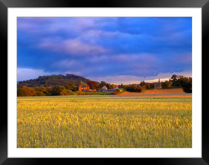 herefordshire farmland Framed Mounted Print by paul ratcliffe
