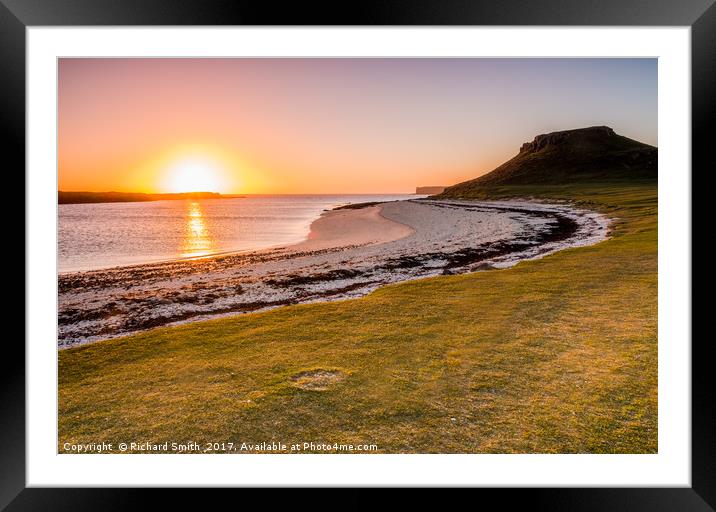 Sunset over the Little Minch Framed Mounted Print by Richard Smith
