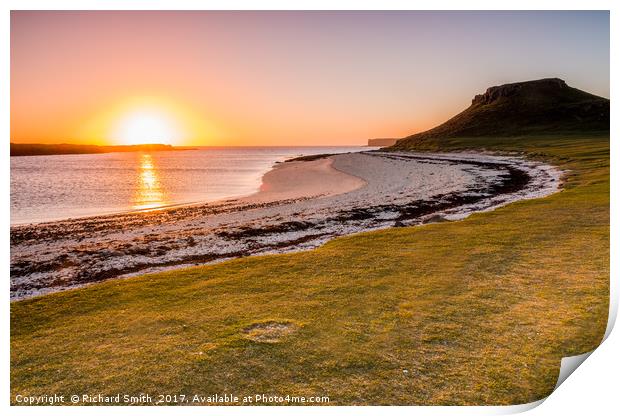 Sunset over the Little Minch Print by Richard Smith