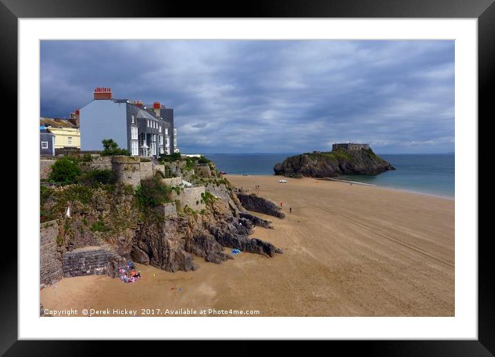 St Catherine's Island, Tenby                       Framed Mounted Print by Derek Hickey
