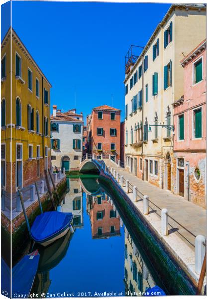 Rio de le Romite, Venice Canvas Print by Ian Collins