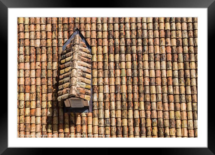 Waves of terracotta  tiles Framed Mounted Print by Jason Wells