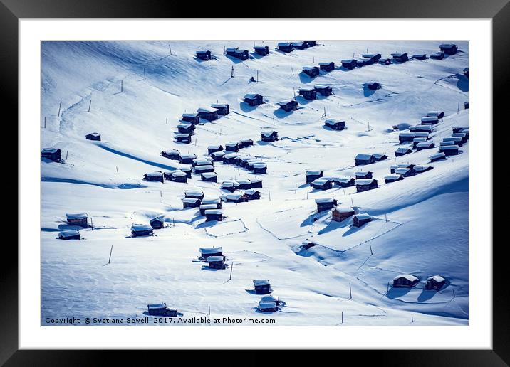 Altitude Village Framed Mounted Print by Svetlana Sewell