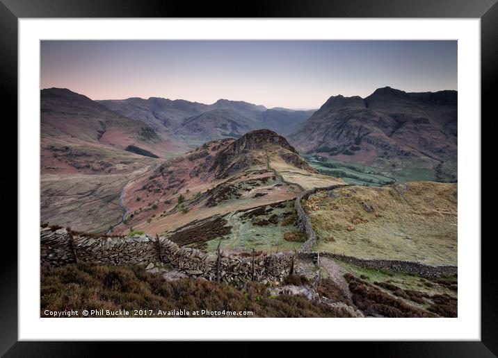 Lingmoor Fell to the Pikes Framed Mounted Print by Phil Buckle