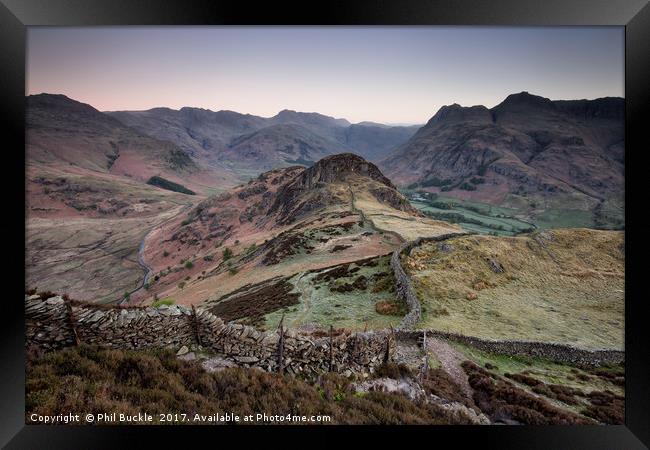 Lingmoor Fell to the Pikes Framed Print by Phil Buckle