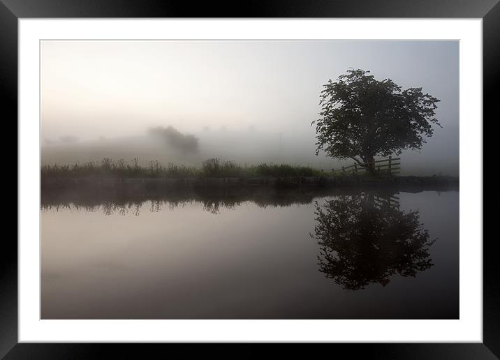 Mist On The Leeds & Liverpool Canal Framed Mounted Print by Steve Glover