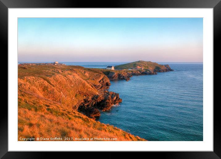 Towan Headland Newquay Framed Mounted Print by Diane Griffiths