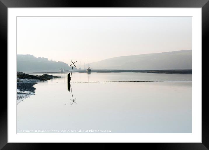 Misty Gannel Newquay Framed Mounted Print by Diane Griffiths