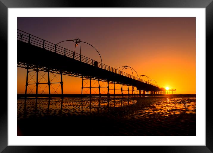 SUNSET AT SOUTHPORT Framed Mounted Print by Kevin Elias