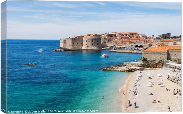 Pebbly Banje beach  Canvas Print by Jason Wells